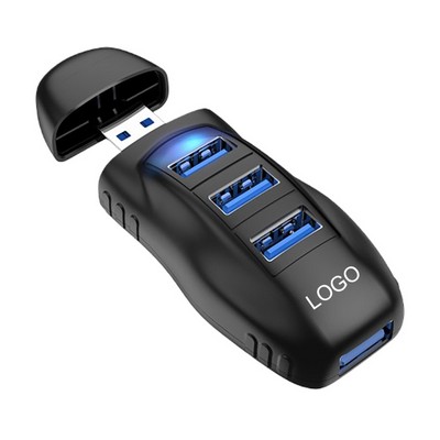 Car Shaped 4-Port USB 3.0 Hub