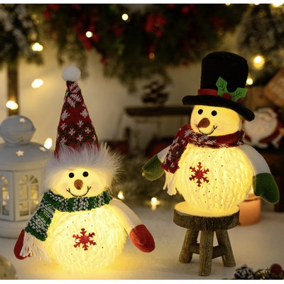 Light Up Snowman Doll Decor