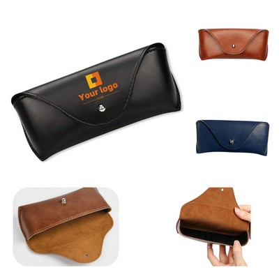 Portable Leather Glasses Case