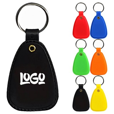 PVC Teardrop Shape Key Tag Car Keychain