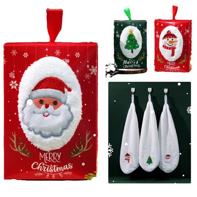Three Sets Of Christmas Gift Box Towels
