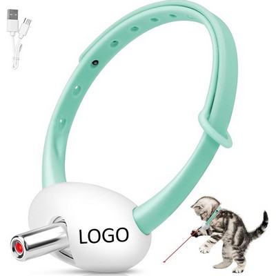Automatic Laser Cat Toy Collar USB Rechargeable 12H Play Adjustable Laser