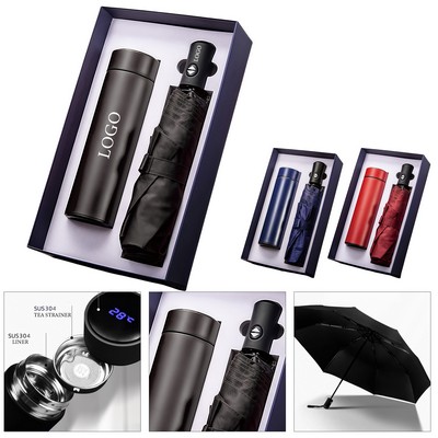 Umbrella Thermos Gift Set