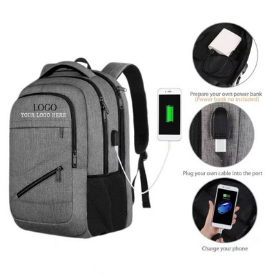 Large Capacity Laptop Backpack With Usb Port