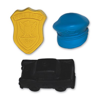 Pencil-Top Eraser Mini Police Collection