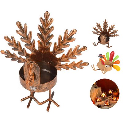 Turkey Metal Tea Light Candle Holder