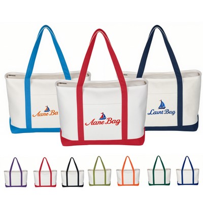 Large Starboard 24 Oz. Cotton Canvas Tote Bag-Embroidery
