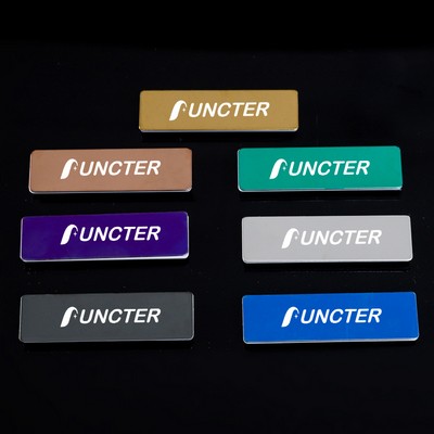 Professional Aluminum Alloy Name Tags Nameplate Badge with Safety Pin #7