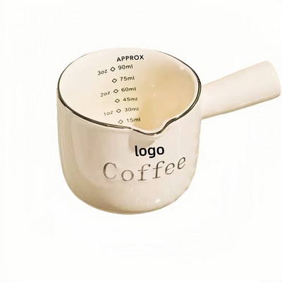 Stylish Ceramic Milk Pitcher with Measurement Marks for Coffee Lovers
