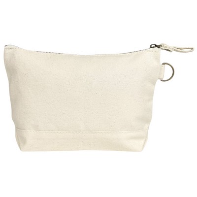 Blank Premium Travel 16 oz Canvas Pouch | Toiletry Tech Organizer Kit Natural (11x7x3)