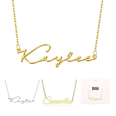 Custom Personalised 18K Gold Plated Name Necklace