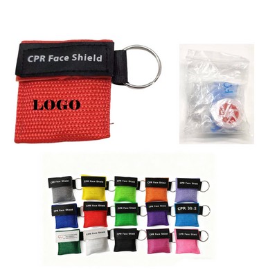 Disposable Emergency CPR Face Shields Pocket Mask Keychain