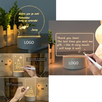 LED Acrylic Blank Writable Board with Plug-in Power