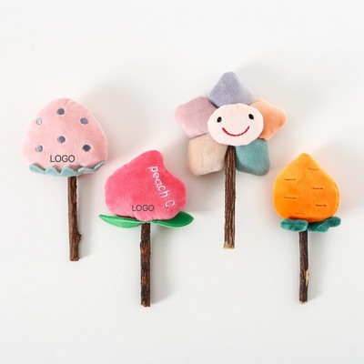 Cat Plush Chew Stick Matatabi Lollipop Tooth Cleaning Interactive Toy
