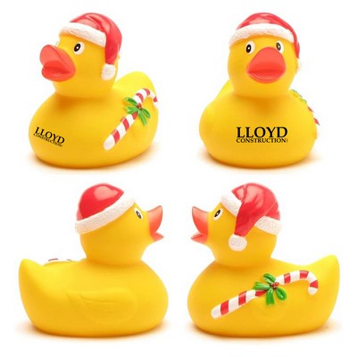 Christmas Rubber Duck with Candy Cane