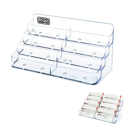 Acrylic Four-layer Eight-Grid Business Card Holder for Desk