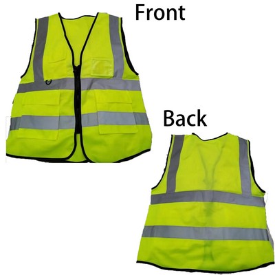 High Visibility Safety Vest With Reflective Strips