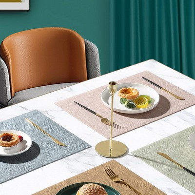 Fabric Texture Rectangle Leather Placemat