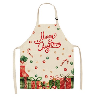 Full-Length 6 oz Polyester Twill Apron with Adjustable Neck and Pocket