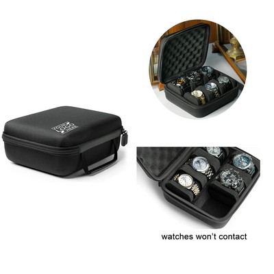 Hard 6 Slots Watch Travel Case Men Organizer Display