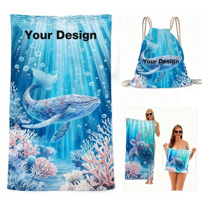 2-in-1 Beach Towel Backpack
