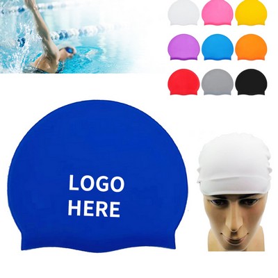Solid Hue Silicone Swim Hood