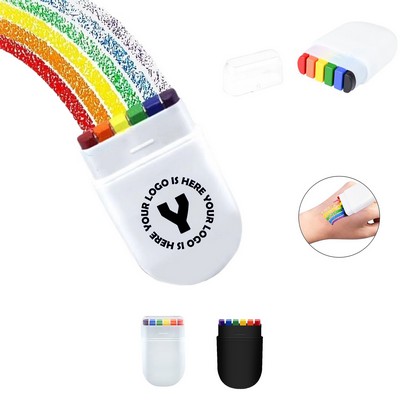 6 Color Rainbow Crayon Face/Body Painting