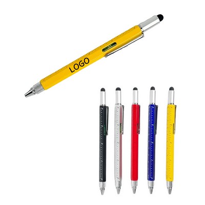 Multi-function Six-in-one All-metal Ballpoint Pen
