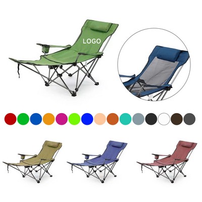 Camping Folding Chair With Removable Footrest