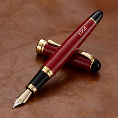 Professional Two-Tone Big Nib Fountain Pen Metal Calligraphy Pen DIY Assembly