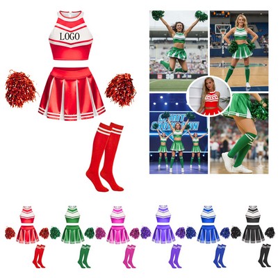 Girls Cheerleading Stage Performance Costume (S-2XL)