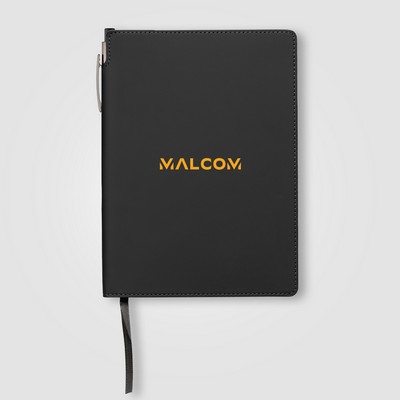 Malmö Recycled PU Extended Pen Loop Journal Pen Set - A5 - Full-Color Inkjet