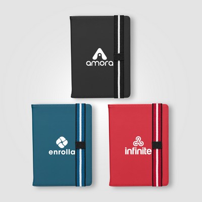 Newport Recycled Chevron Refillable Journal - A5 - Silkscreen