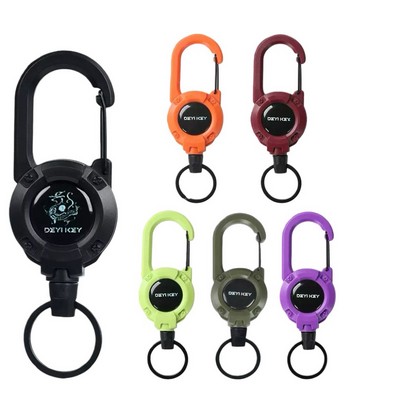 Outdoor Stretch Retractable Badge Holder Keychains