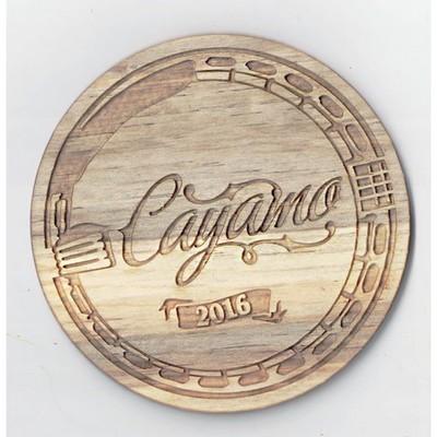 Custom Cut Hardwood Coasters