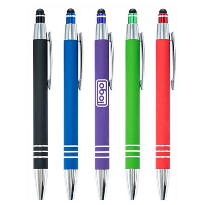 Retractable Ballpoint Pen with Stylus Tip