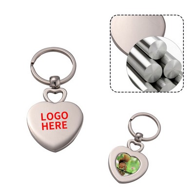 Adorable Heart-shaped Photo Frame Keyring