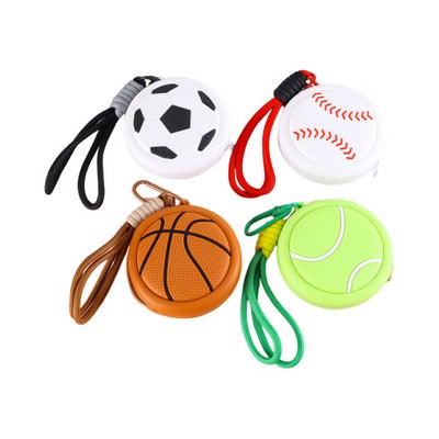 Silicone Ball-Shaped Coin Purse with Wrist Strap