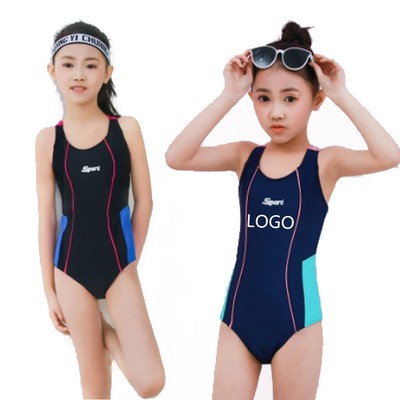 Children One-Piece Triangle Quick Drying Swimsuit