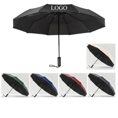 10 Ribs Automatic Umbrella With Carbon Fiber Handle