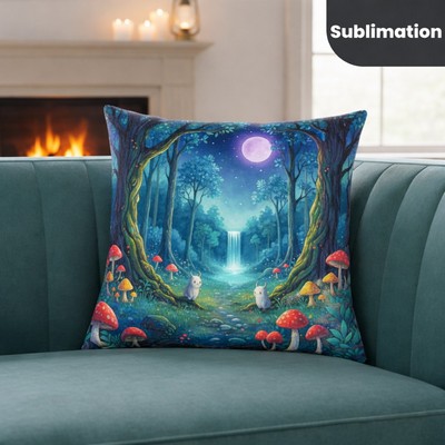 Dye Sublimated Short Plush Pillow Case