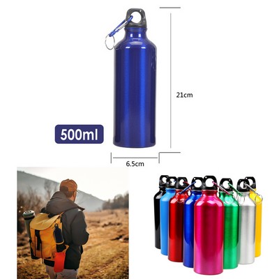 17 oz Aluminum Sports Bottle With Carabiner