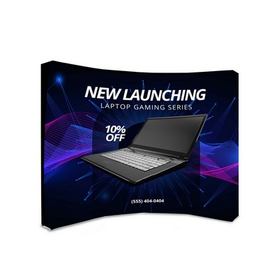 10' x 8' Fabric Pop Up Curved Display (Graphic only)