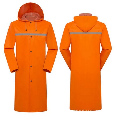 Outdoor Hiking Reflective Long Rain Jacket