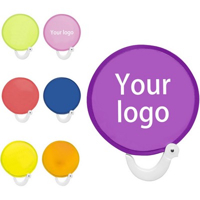 Full Color Foldable Fan With Handle