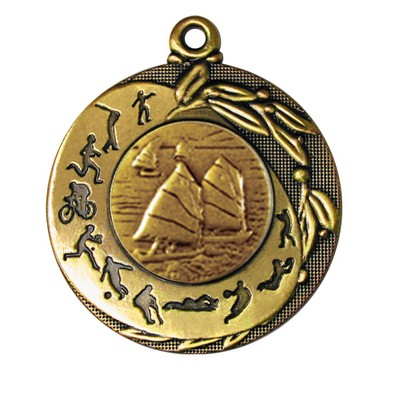 Stock Sport Silhouettes 2" Medal- Sailing