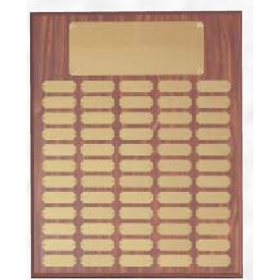 Perpetual 48 Plate Plaque w/ Gold Brass Plates (16"x20")