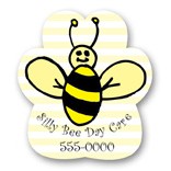 USA Made Premium UV Window Micro-Suction Cling Decal (2.375"x2.875") Bee Shape