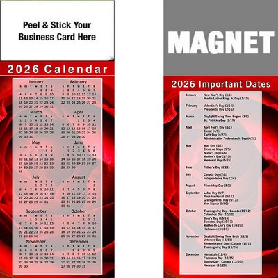 Peel & Stick Full Color Calendar Magnet (3 1/2"x8 1/2")