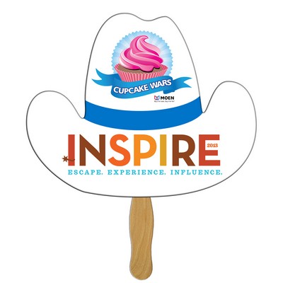 Cowboy Hat Fast Hand Fan (1 Side) 1 Day